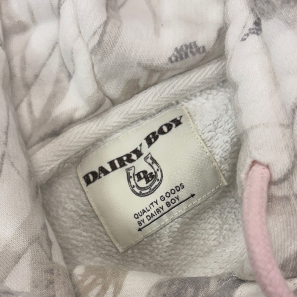 DAIRY BOY WHITE WOODLAND CAMO HOODIE SIZE XL - Picture 3 of 8